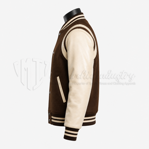 Chaqueta Universitaria de Lana y Cuero Personalizada, Proveedor Mayorista OEM ODM - Product Image 4