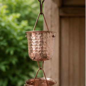 ชุดถังแขวนโซ่ทองแดงสำหรับตกแต่งสวนกลางแจ้ง สไตล์เรียบง่าย - Product Image 4