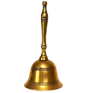 Antique Style Gold-Plated Brass Handcrafted Religious Dinner <b>Bell</b> Clear Resonant Sound Decorative Vintage Metal Weddings Hotel - Product Image 3