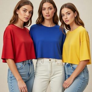 T-shirt de fitness respirant et écologique en coton et élasthanne, brodé et imprimé, coupe courte, pour femme, fabriqué au Bangladesh – Meilleure vente - Product Image 4