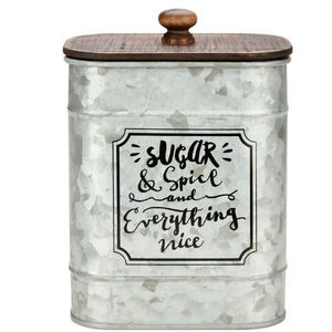 Ensemble de 3 boîtes rondes en métal galvanisé pour le thé, le café et le sucre, boîtes de rangement pour la cuisine - Product Image 3