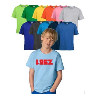 Camiseta personalizada de algodón Premium 100% para hombre, ajustada, de manga corta, transpirable, serigrafiada, con patrón de letras multicolor liso - Product Image 2