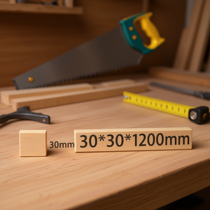 Listello di legno quadrato ILAN 30x30x1200mm per progetti fai-da-te di falegnameria - Product Image 2