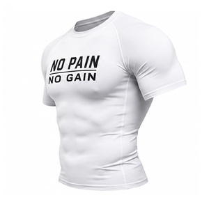 T-shirt de sport pour homme à séchage rapide, haut d'entraînement extensible et respirant, tee-shirt de fitness personnalisable avec logo, vêtement de sport pour la course à pied et la performance masculine - Product Image 6