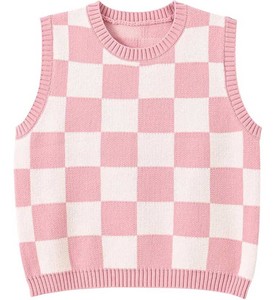 Suéter Tradicional Transpirable con Cuello en V, Sin Mangas, Suéter de Punto a Rayas, Cárdigan con Botones para Miembros del Club - Product Image 1