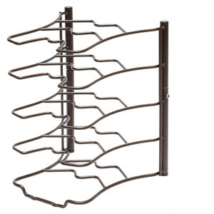 Support de rangement 5 niveaux en fonte pour casseroles et poêles, organisateur d'ustensiles de cuisine en acier pour comptoir, gain de place - Product Image 2