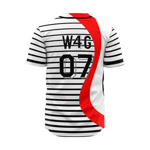 Custom Men's Baseball Jerseys Quick Dry Breathable Anti Bacterial Plus Size Sublimation Printed Polyester/Cotton Short Sleeve - Product Image 6