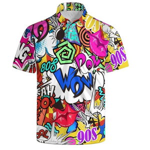 Camisas de Vestir de Manga Corta para Hombre, Tejido de Punto, Transpirables, Estampadas, Ecológicas, de Secado Rápido, con Botones, de Alta Calidad al por Mayor - Product Image 4