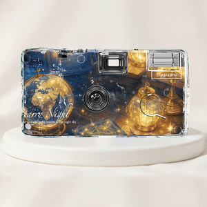 Lomography Single Use 35mm Film <b>Camera</b> Starry <b>Night</b> Design Fixed Focus Plastic Body Automatic Built-in Flash AA Battery - Product Image 1
