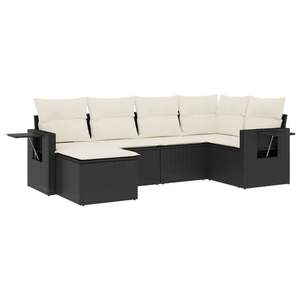 Ensemble de canapés de jardin noir et blanc crème pour mobilier de patio - Product Image 2