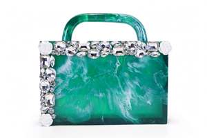 <b>White</b> Marbled Resin Vintage Clutch Bag with Pearl Handle Lock Closure Waterproof Evening Wedding <b>Handbag</b> for <b>Women</b> Chain Strap - Product Image 4