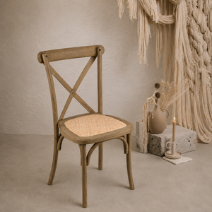 Crossback Chair Resin Adjustable Modern Industrial Furniture with Woven Seat for Outdoor Hotel Dining Use - Product Image 1