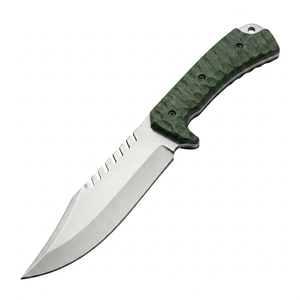 Couteau de chasse et de survie Bowie en acier carbone fait main avec manche en corne, longueur totale de 12,5 pouces, épaisseur de 3 mm - Product Image 1
