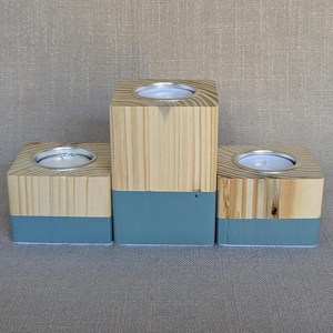 Porte-bougie en bois artisanal, support de bougie en bois naturel, décoration rustique pour la maison et centre de table, OEM/ODM - Product Image 3