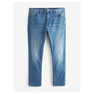 Pantalon en denim coupe droite, tissu doux et respirant, coupe moderne, coutures de haute qualité et toucher vintage. - Product Image 1