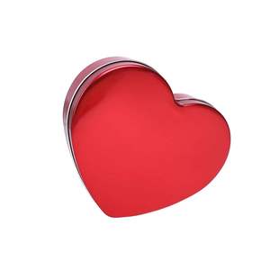 Boîte en métal en forme de cœur pour la Saint-Valentin avec couvercle, conteneur de rangement rouge en forme de cœur, pot vide pour la fabrication de bougies, cadeau de mariage, bricolage - Product Image 2