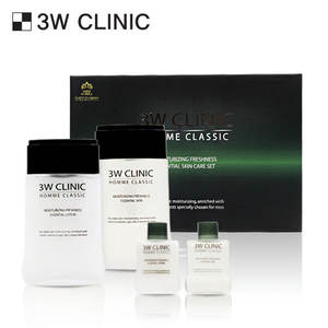 Ensemble de soins essentiels hydratants à l'acide hyaluronique 3W Clinic Homme Classic, 2 pièces - Product Image 1