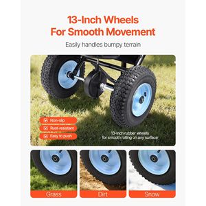 Spargitore a Spinta Manuale da 100 libbre con 13 Pneumatici All-Terrain, Larghezza di Spargimento 0-9,8 piedi, Spargitore di Fertilizzante per Tutti i Terreni - Product Image 5