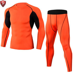 Ensemble Rash Guard Respirant et Écologique à Compression, Manches Longues, Imprimé, Combinaison MMA, Tenue d'Entraînement de Grappling pour la Gym - Product Image 1