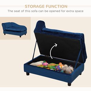 Divano Letto per Cani e Gatti di Piccola Taglia con Vano Contenitore - Cuccia e Arredo per Animali Domestici - Product Image 4