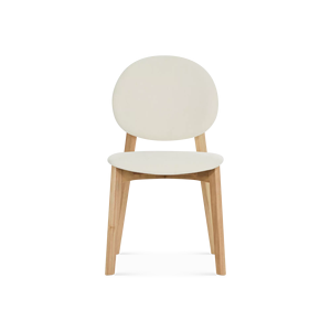 Chaise de salle à manger rembourrée en bois de mahogany massif Nuame, mobilier pour la maison - Product Image 1