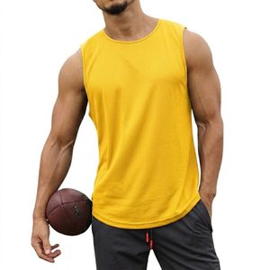Camiseta sin mangas para hombre, color negro sólido, de algodón, cuello redondo, camiseta muscular, camiseta interior, para gimnasio, fitness, entrenamiento, chaleco deportivo - Product Image 5