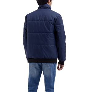 Chaqueta Acolchada Impermeable y Transpirable para Hombre con Cierre, Color Sólido, Manga Larga, Cuello Alto para Invierno - Product Image 4