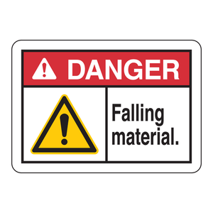 Panneau d'avertissement de danger Brady pour matériaux en chute, utilisation intérieure/extérieure, pour zones à risque - Product Image 2