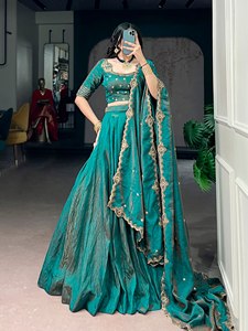 Lehenga Choli entièrement évasé pour femmes, vêtements indiens et pakistanais, tenue de soirée, Lehenga Choli de mariée à prix abordable - Product Image 1