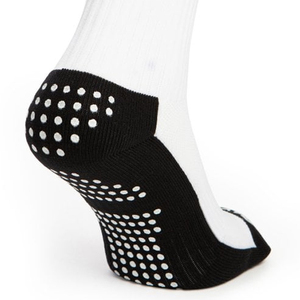 Custom White Crew <b>Socks</b> With <b>Black</b> Heel And Toe For Running Breathable Cotton Athletic <b>Socks</b> For Adults Summer Wear - Product Image 5