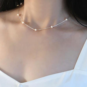 Collar de Perlas de Agua Dulce con Cadena en O, Versátil y a la Moda, con Tema Literario Retro de Cielo Estrellado, para Banquetes o el Trabajo - Product Image 2