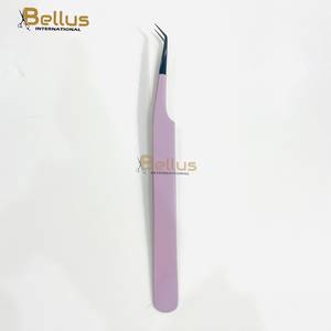 Pinzas para Pestañas Bellus International Professional de 45 Grados, Color Morado, Acero Inoxidable, Punta Suave, Herramienta Aplicadora de Precisión - Product Image 6