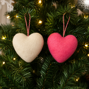 Sweetheart Felt Ornament, Charming Felt Heart ,Heart Felt Christmas Ornament - Product Image 1
