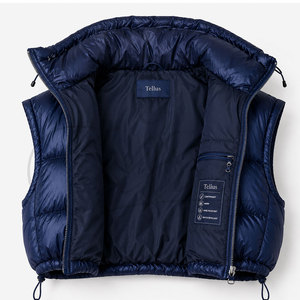 New Arrival Lightweight Waterproof Stand Casual Outerwear Zipper <b>Puffer</b> Vest Fashionable Women's Winter <b>Cropped</b> Sleeveless - Product Image 4