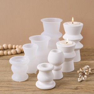 Porte-bougie décoratif en résine pour la maison et les événements, élégant support en résine pour bougies chauffe-plat et table - Product Image 2