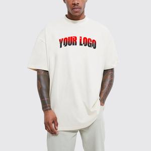 Camiseta Casual Básica con Logotipo de Marca Personalizada para Hombre, Estilo Urbano Americano, Cuello Redondo, Manga Corta, Algodón con Relieve 3D - Product Image 4