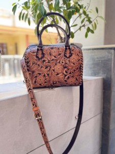 Bolso de Mano de Cuero Tallado a Mano de Alta Calidad, Estilo Bohemio Gitano, Bolso de Hombro Hecho a Mano, Estilo Occidental, para Mujer - Product Image 5