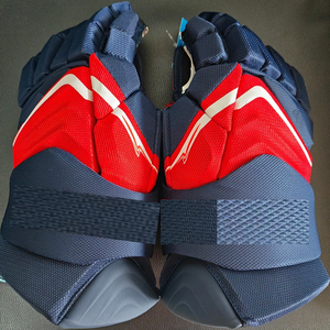 Gants de hockey sur glace, doigts entiers, bleu marine, polyester, fermeture auto-agrippante, unisexe, toutes saisons, évacuation de l'humidité, respirants - Product Image 4