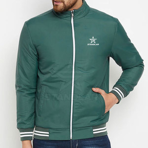 Blouson bomber homme uni, fermeture éclair intégrale, qualité supérieure, léger, pour l'hiver, à prix avantageux - Product Image 1