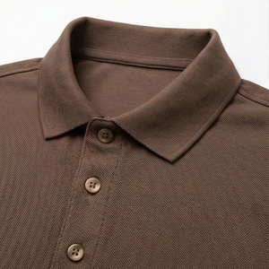 Polo à manches courtes pour homme, couleur unie, tissu Oxford tissé décontracté, coupe classique, design boutonné - Product Image 4