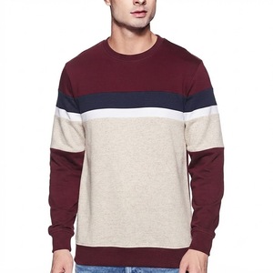 เสื้อสเวตเชิ้ตแขนยาวทรงปกติสำหรับผู้ชาย คอวี แต่งสีตัดกัน สไตล์ลำลอง ใส่ได้ทุกวันในช่วงฤดูใบไม้ร่วง - Product Image 1