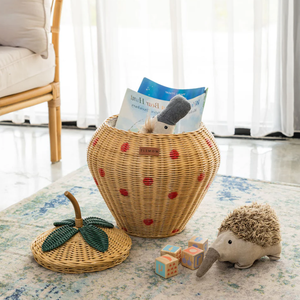 Hot Selling Fruit Shape Rattan Kids Room Storage <b>Basket</b> Creative <b>Wicker</b> Storage Organizer Children Room Furniture Wholesale - Product Image 3