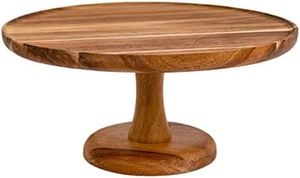 Support de centre de table en bois, élégant présentoir alimentaire, pièce décorative en bois pour service, accessoire de boulangerie minimaliste, rustique - Product Image 6