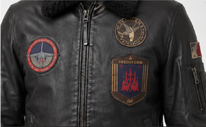 <b>Men's</b> leather bomber <b>jacket</b> <b>shearling</b> collar biker <b>jacket</b> winter aviator <b>jacket</b> premium leather <b>jacket</b> stylish <b>men's</b> outerwear - Product Image 6