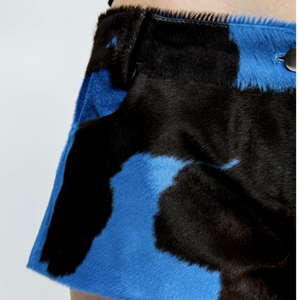 กางเกงขาสั้นหนังวัวแท้สำหรับผู้หญิง สไตล์คาวบอยตะวันตก แฟชั่นสตรีทแวร์ ดีไซน์เนอร์ - Product Image 4