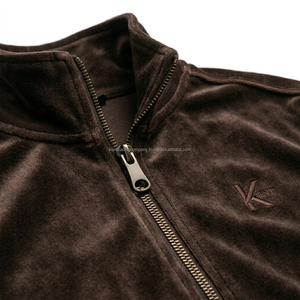 Conjunto de Sudadera con Capucha y Pantalones de Terciopelo para Hombre, Marca Privada, Logotipo Personalizado, Estilo Urbano, Fabricante al por Mayor - Product Image 4