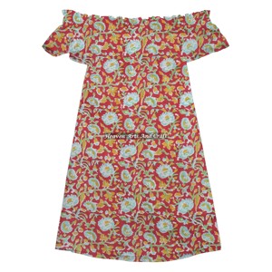 Robe de plage asymétrique à épaules dénudées, taille standard, imprimée à la main, vente en gros personnalisée par le fabricant, best-seller - Product Image 4