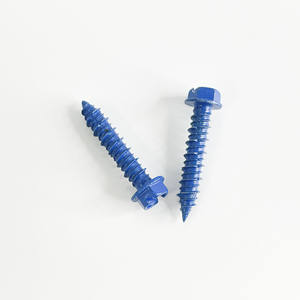 Vis à béton MALAXY Bronze à tête plate bleue, style ovale, système de mesure métrique et impérial - Product Image 3