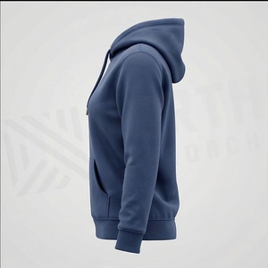 Sweat-shirts à capuche décontractés pour femmes OEM, impression personnalisée du logo, 100% coton, poches, couleur personnalisée - Product Image 3