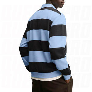 Competitive Price Men's Solid Color Knitted <b>Polo</b> <b>Shirts</b> 100% Organic Cotton 220g Private Label Long Sleeve Striped Rugby <b>Shirts</b> - Product Image 5